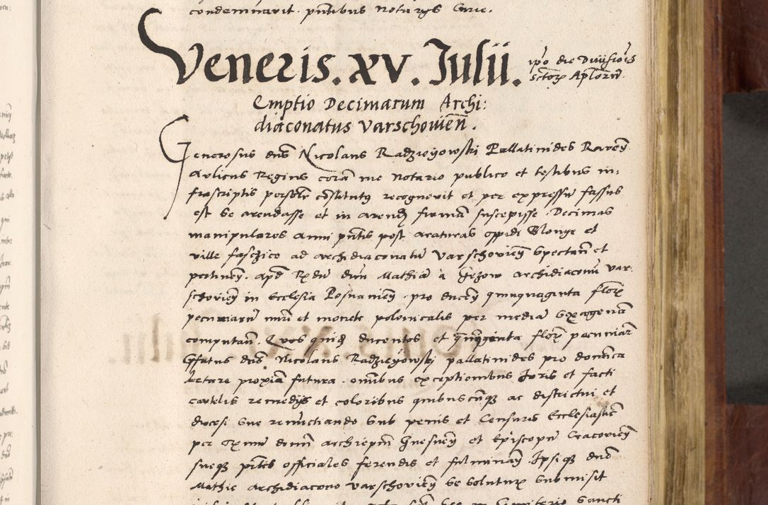 Zdjęcie nr 416 dla obiektu archiwalnego: Acta actorum coram R. D. Petro de Gamratis, nominati archiepiscopi Gnesnensis, episcopi Cracoviensis per annos 1541 et 1542 acticatorum, praesidente tunc curiase suae R. D. Bartholomaeo Gantkowski, canonico Cracoviensi, Posnaniensi cancellario, parochialis in Konopisca etc. rectore.