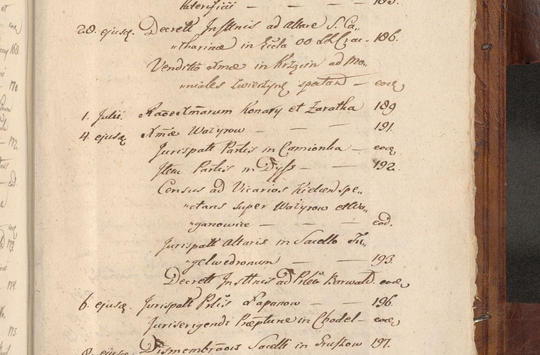 Zdjęcie nr 1146 dla obiektu archiwalnego: Acta actorum coram R. D. Petro de Gamratis, nominati archiepiscopi Gnesnensis, episcopi Cracoviensis per annos 1541 et 1542 acticatorum, praesidente tunc curiase suae R. D. Bartholomaeo Gantkowski, canonico Cracoviensi, Posnaniensi cancellario, parochialis in Konopisca etc. rectore.