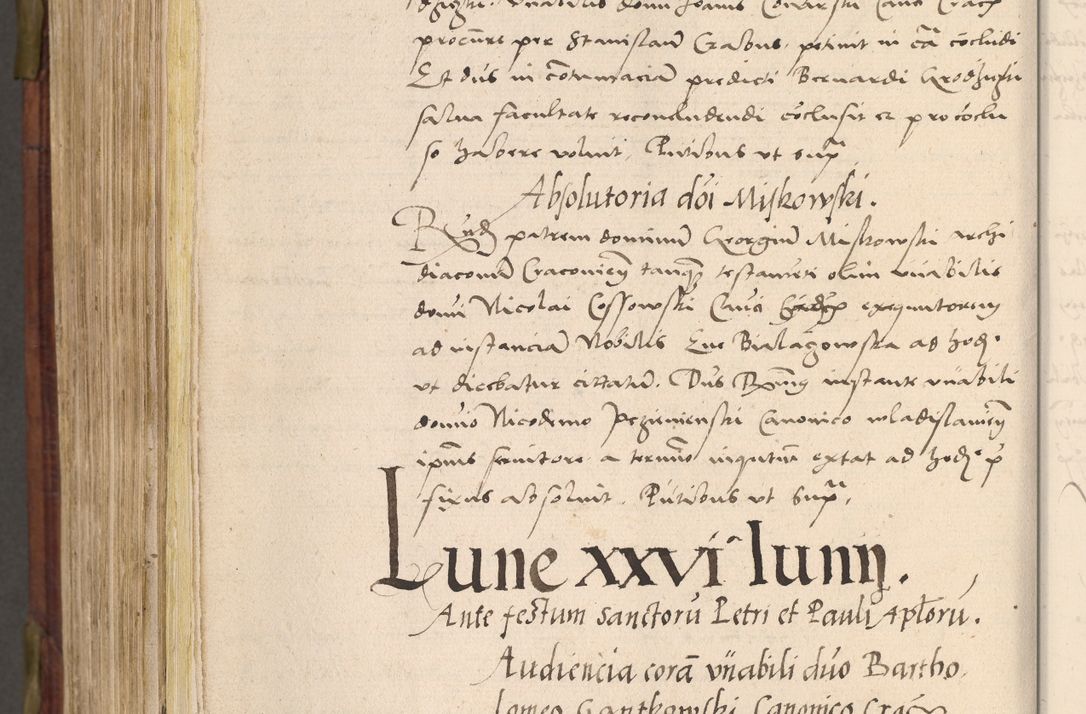 Zdjęcie nr 877 dla obiektu archiwalnego: Acta actorum coram R. D. Petro de Gamratis, nominati archiepiscopi Gnesnensis, episcopi Cracoviensis per annos 1541 et 1542 acticatorum, praesidente tunc curiase suae R. D. Bartholomaeo Gantkowski, canonico Cracoviensi, Posnaniensi cancellario, parochialis in Konopisca etc. rectore.