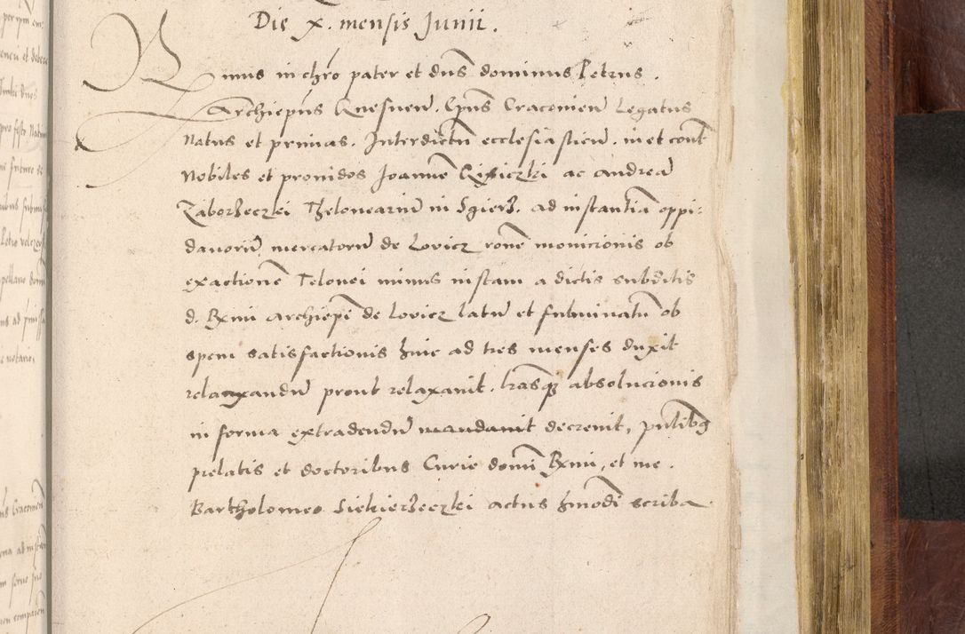 Zdjęcie nr 866 dla obiektu archiwalnego: Acta actorum coram R. D. Petro de Gamratis, nominati archiepiscopi Gnesnensis, episcopi Cracoviensis per annos 1541 et 1542 acticatorum, praesidente tunc curiase suae R. D. Bartholomaeo Gantkowski, canonico Cracoviensi, Posnaniensi cancellario, parochialis in Konopisca etc. rectore.