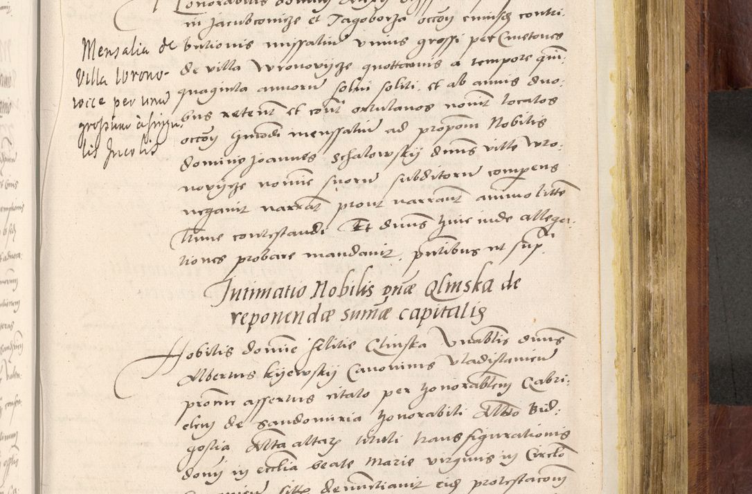 Zdjęcie nr 832 dla obiektu archiwalnego: Acta actorum coram R. D. Petro de Gamratis, nominati archiepiscopi Gnesnensis, episcopi Cracoviensis per annos 1541 et 1542 acticatorum, praesidente tunc curiase suae R. D. Bartholomaeo Gantkowski, canonico Cracoviensi, Posnaniensi cancellario, parochialis in Konopisca etc. rectore.