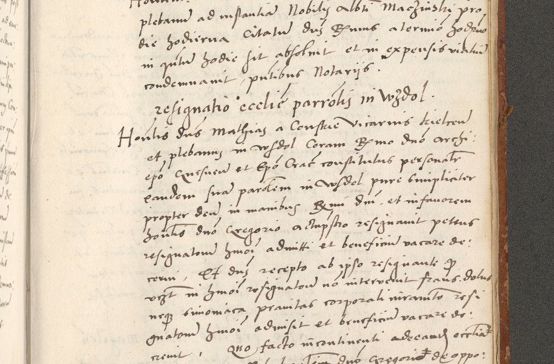 Zdjęcie nr 558 dla obiektu archiwalnego: Acta actorum coram R. D. Petro de Gamratis, archiepiscopo Gnesnensi et episcopo Cracoviensi, Legato nato ac Regni Poloniae primate ad annum 1543 - praesidente tunc Suae Rever. Paternitatis curiae cancellario R. D. Bartholomaeo Gantkowski, Posnaniensi et curiae nostrae cancellario.