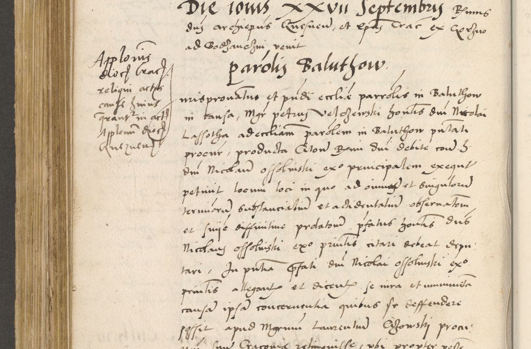 Zdjęcie nr 553 dla obiektu archiwalnego: Acta actorum coram R. D. Petro de Gamratis, archiepiscopo Gnesnensi et episcopo Cracoviensi, Legato nato ac Regni Poloniae primate ad annum 1543 - praesidente tunc Suae Rever. Paternitatis curiae cancellario R. D. Bartholomaeo Gantkowski, Posnaniensi et curiae nostrae cancellario.