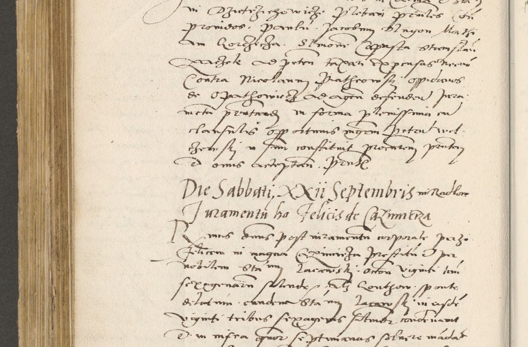 Zdjęcie nr 551 dla obiektu archiwalnego: Acta actorum coram R. D. Petro de Gamratis, archiepiscopo Gnesnensi et episcopo Cracoviensi, Legato nato ac Regni Poloniae primate ad annum 1543 - praesidente tunc Suae Rever. Paternitatis curiae cancellario R. D. Bartholomaeo Gantkowski, Posnaniensi et curiae nostrae cancellario.