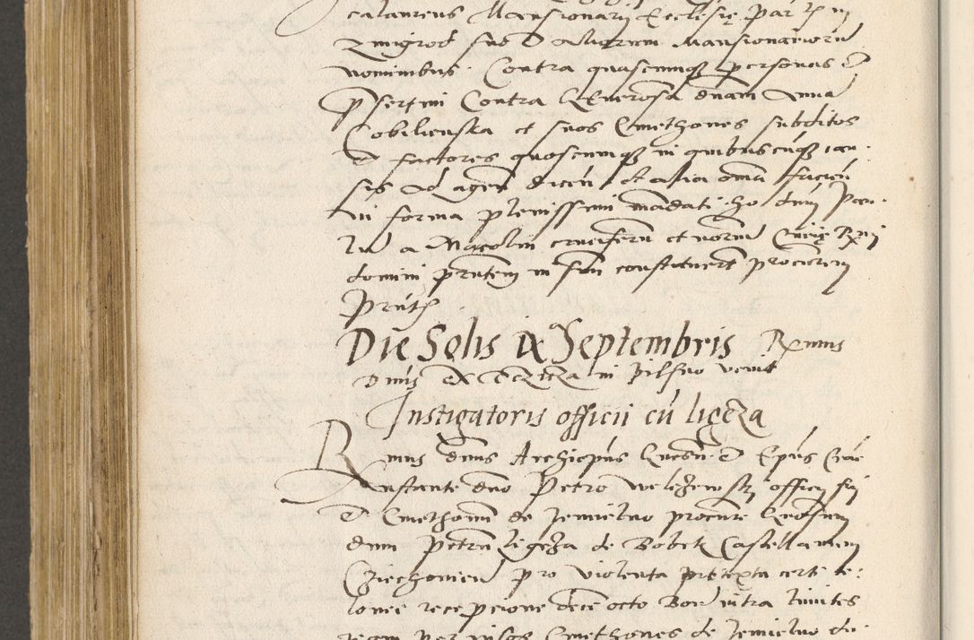 Zdjęcie nr 549 dla obiektu archiwalnego: Acta actorum coram R. D. Petro de Gamratis, archiepiscopo Gnesnensi et episcopo Cracoviensi, Legato nato ac Regni Poloniae primate ad annum 1543 - praesidente tunc Suae Rever. Paternitatis curiae cancellario R. D. Bartholomaeo Gantkowski, Posnaniensi et curiae nostrae cancellario.