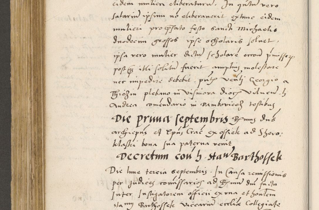 Zdjęcie nr 545 dla obiektu archiwalnego: Acta actorum coram R. D. Petro de Gamratis, archiepiscopo Gnesnensi et episcopo Cracoviensi, Legato nato ac Regni Poloniae primate ad annum 1543 - praesidente tunc Suae Rever. Paternitatis curiae cancellario R. D. Bartholomaeo Gantkowski, Posnaniensi et curiae nostrae cancellario.