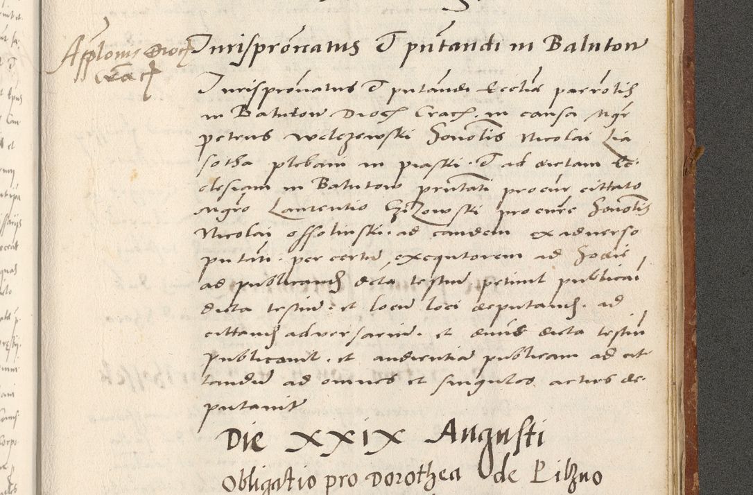 Zdjęcie nr 544 dla obiektu archiwalnego: Acta actorum coram R. D. Petro de Gamratis, archiepiscopo Gnesnensi et episcopo Cracoviensi, Legato nato ac Regni Poloniae primate ad annum 1543 - praesidente tunc Suae Rever. Paternitatis curiae cancellario R. D. Bartholomaeo Gantkowski, Posnaniensi et curiae nostrae cancellario.