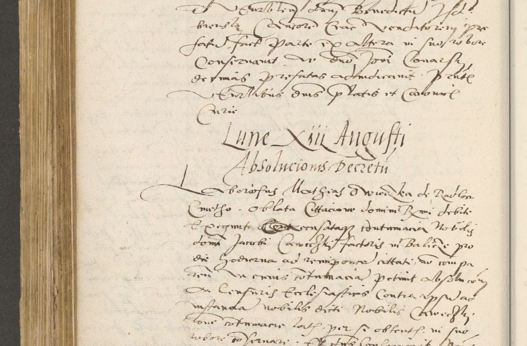 Zdjęcie nr 539 dla obiektu archiwalnego: Acta actorum coram R. D. Petro de Gamratis, archiepiscopo Gnesnensi et episcopo Cracoviensi, Legato nato ac Regni Poloniae primate ad annum 1543 - praesidente tunc Suae Rever. Paternitatis curiae cancellario R. D. Bartholomaeo Gantkowski, Posnaniensi et curiae nostrae cancellario.