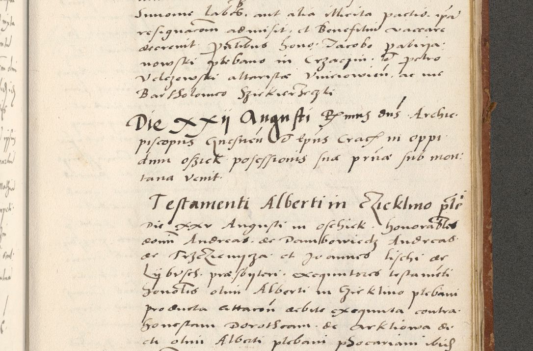 Zdjęcie nr 542 dla obiektu archiwalnego: Acta actorum coram R. D. Petro de Gamratis, archiepiscopo Gnesnensi et episcopo Cracoviensi, Legato nato ac Regni Poloniae primate ad annum 1543 - praesidente tunc Suae Rever. Paternitatis curiae cancellario R. D. Bartholomaeo Gantkowski, Posnaniensi et curiae nostrae cancellario.