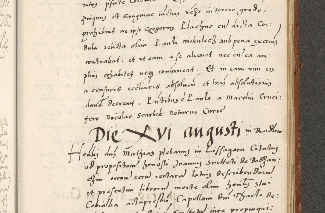 Zdjęcie nr 540 dla obiektu archiwalnego: Acta actorum coram R. D. Petro de Gamratis, archiepiscopo Gnesnensi et episcopo Cracoviensi, Legato nato ac Regni Poloniae primate ad annum 1543 - praesidente tunc Suae Rever. Paternitatis curiae cancellario R. D. Bartholomaeo Gantkowski, Posnaniensi et curiae nostrae cancellario.