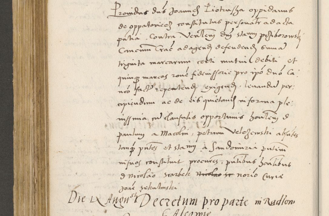 Zdjęcie nr 535 dla obiektu archiwalnego: Acta actorum coram R. D. Petro de Gamratis, archiepiscopo Gnesnensi et episcopo Cracoviensi, Legato nato ac Regni Poloniae primate ad annum 1543 - praesidente tunc Suae Rever. Paternitatis curiae cancellario R. D. Bartholomaeo Gantkowski, Posnaniensi et curiae nostrae cancellario.