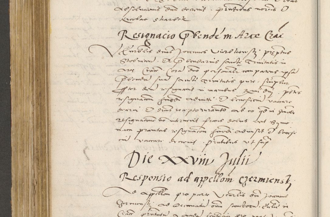 Zdjęcie nr 525 dla obiektu archiwalnego: Acta actorum coram R. D. Petro de Gamratis, archiepiscopo Gnesnensi et episcopo Cracoviensi, Legato nato ac Regni Poloniae primate ad annum 1543 - praesidente tunc Suae Rever. Paternitatis curiae cancellario R. D. Bartholomaeo Gantkowski, Posnaniensi et curiae nostrae cancellario.