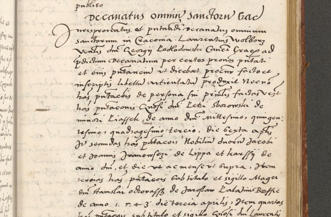 Zdjęcie nr 460 dla obiektu archiwalnego: Acta actorum coram R. D. Petro de Gamratis, archiepiscopo Gnesnensi et episcopo Cracoviensi, Legato nato ac Regni Poloniae primate ad annum 1543 - praesidente tunc Suae Rever. Paternitatis curiae cancellario R. D. Bartholomaeo Gantkowski, Posnaniensi et curiae nostrae cancellario.