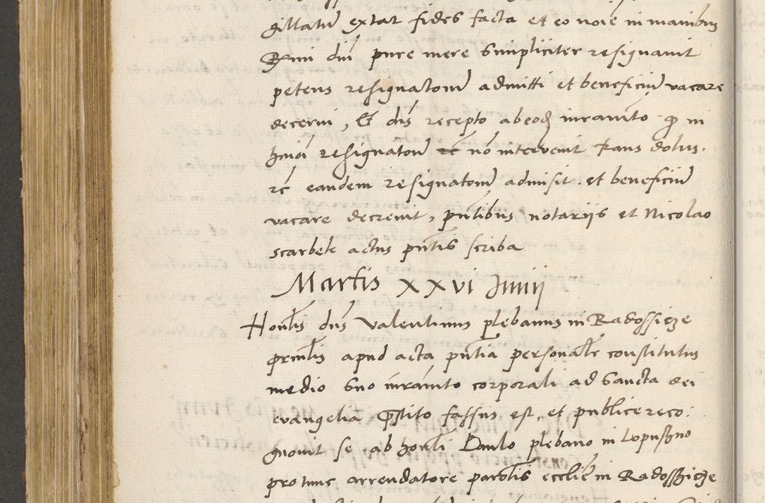 Zdjęcie nr 449 dla obiektu archiwalnego: Acta actorum coram R. D. Petro de Gamratis, archiepiscopo Gnesnensi et episcopo Cracoviensi, Legato nato ac Regni Poloniae primate ad annum 1543 - praesidente tunc Suae Rever. Paternitatis curiae cancellario R. D. Bartholomaeo Gantkowski, Posnaniensi et curiae nostrae cancellario.