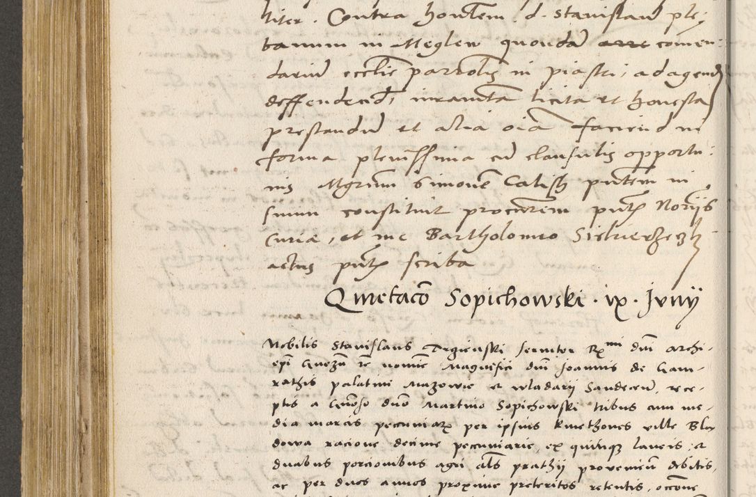 Zdjęcie nr 403 dla obiektu archiwalnego: Acta actorum coram R. D. Petro de Gamratis, archiepiscopo Gnesnensi et episcopo Cracoviensi, Legato nato ac Regni Poloniae primate ad annum 1543 - praesidente tunc Suae Rever. Paternitatis curiae cancellario R. D. Bartholomaeo Gantkowski, Posnaniensi et curiae nostrae cancellario.