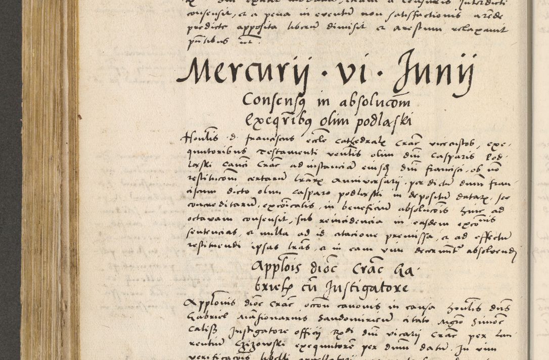 Zdjęcie nr 389 dla obiektu archiwalnego: Acta actorum coram R. D. Petro de Gamratis, archiepiscopo Gnesnensi et episcopo Cracoviensi, Legato nato ac Regni Poloniae primate ad annum 1543 - praesidente tunc Suae Rever. Paternitatis curiae cancellario R. D. Bartholomaeo Gantkowski, Posnaniensi et curiae nostrae cancellario.