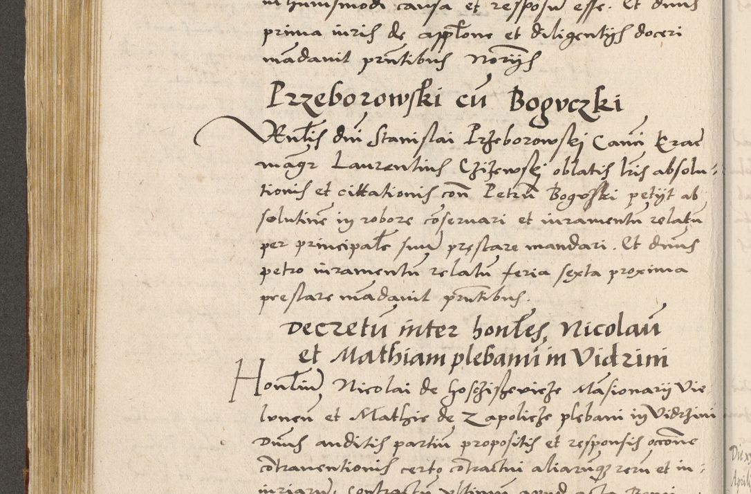 Zdjęcie nr 269 dla obiektu archiwalnego: Acta actorum coram R. D. Petro de Gamratis, archiepiscopo Gnesnensi et episcopo Cracoviensi, Legato nato ac Regni Poloniae primate ad annum 1543 - praesidente tunc Suae Rever. Paternitatis curiae cancellario R. D. Bartholomaeo Gantkowski, Posnaniensi et curiae nostrae cancellario.