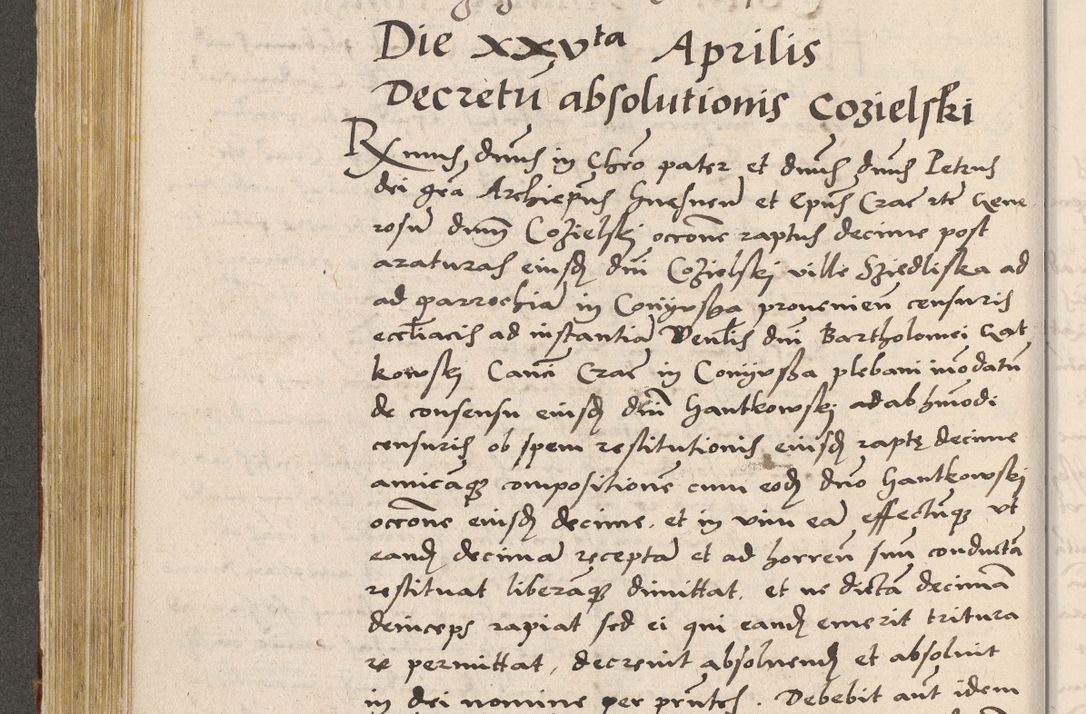 Zdjęcie nr 267 dla obiektu archiwalnego: Acta actorum coram R. D. Petro de Gamratis, archiepiscopo Gnesnensi et episcopo Cracoviensi, Legato nato ac Regni Poloniae primate ad annum 1543 - praesidente tunc Suae Rever. Paternitatis curiae cancellario R. D. Bartholomaeo Gantkowski, Posnaniensi et curiae nostrae cancellario.