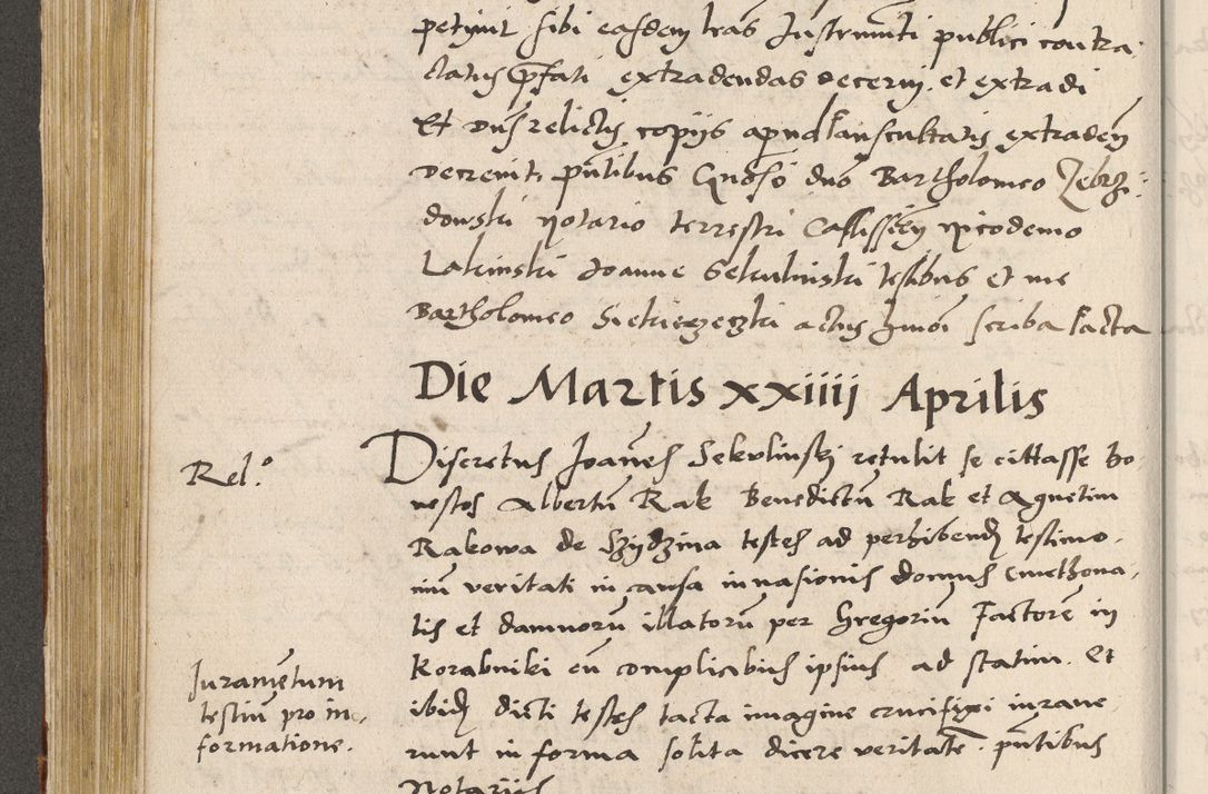 Zdjęcie nr 265 dla obiektu archiwalnego: Acta actorum coram R. D. Petro de Gamratis, archiepiscopo Gnesnensi et episcopo Cracoviensi, Legato nato ac Regni Poloniae primate ad annum 1543 - praesidente tunc Suae Rever. Paternitatis curiae cancellario R. D. Bartholomaeo Gantkowski, Posnaniensi et curiae nostrae cancellario.
