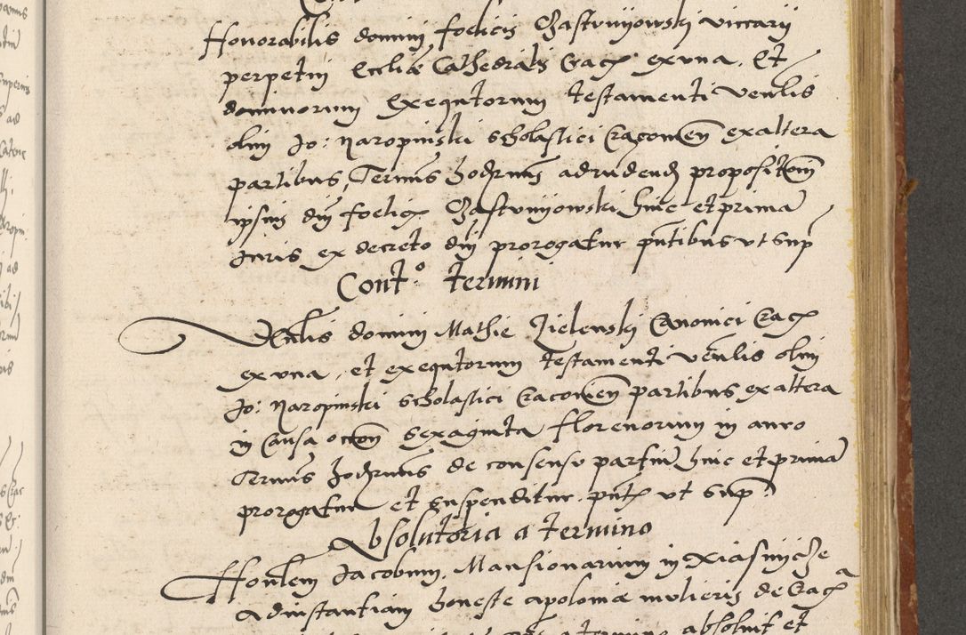 Zdjęcie nr 230 dla obiektu archiwalnego: Acta actorum coram R. D. Petro de Gamratis, archiepiscopo Gnesnensi et episcopo Cracoviensi, Legato nato ac Regni Poloniae primate ad annum 1543 - praesidente tunc Suae Rever. Paternitatis curiae cancellario R. D. Bartholomaeo Gantkowski, Posnaniensi et curiae nostrae cancellario.