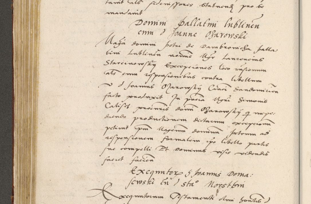 Zdjęcie nr 215 dla obiektu archiwalnego: Acta actorum coram R. D. Petro de Gamratis, archiepiscopo Gnesnensi et episcopo Cracoviensi, Legato nato ac Regni Poloniae primate ad annum 1543 - praesidente tunc Suae Rever. Paternitatis curiae cancellario R. D. Bartholomaeo Gantkowski, Posnaniensi et curiae nostrae cancellario.