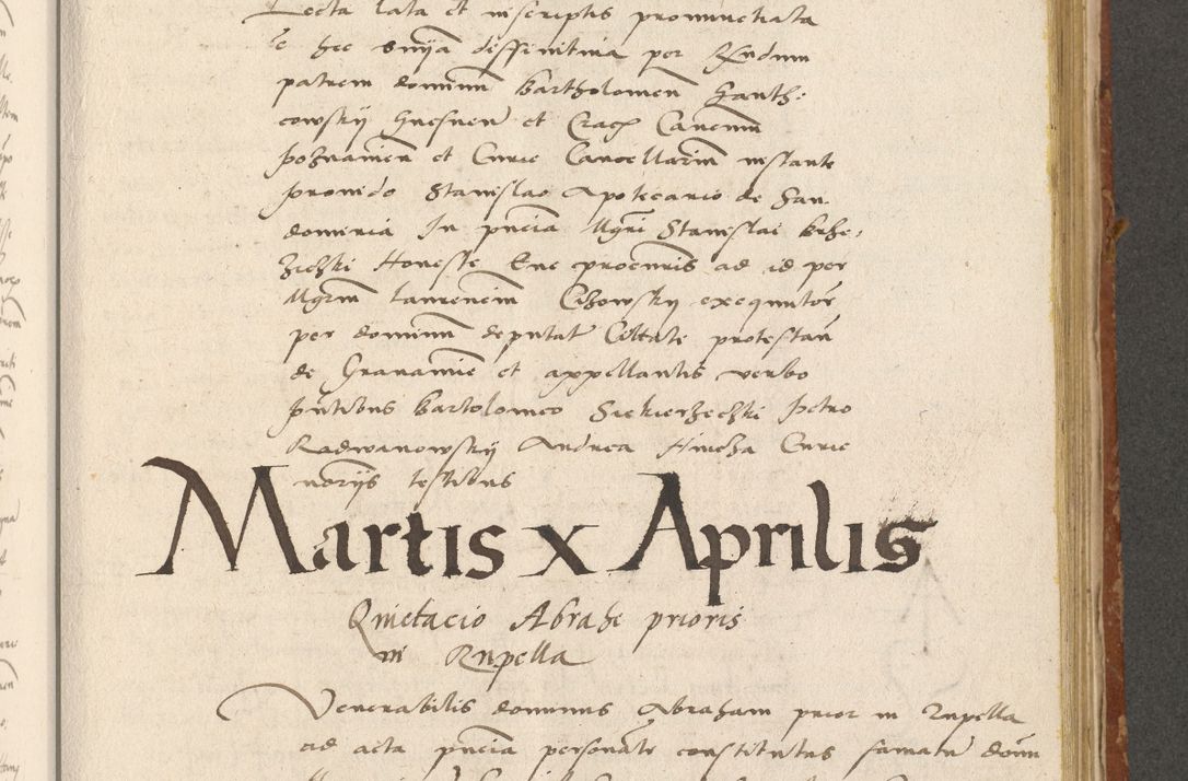 Zdjęcie nr 208 dla obiektu archiwalnego: Acta actorum coram R. D. Petro de Gamratis, archiepiscopo Gnesnensi et episcopo Cracoviensi, Legato nato ac Regni Poloniae primate ad annum 1543 - praesidente tunc Suae Rever. Paternitatis curiae cancellario R. D. Bartholomaeo Gantkowski, Posnaniensi et curiae nostrae cancellario.