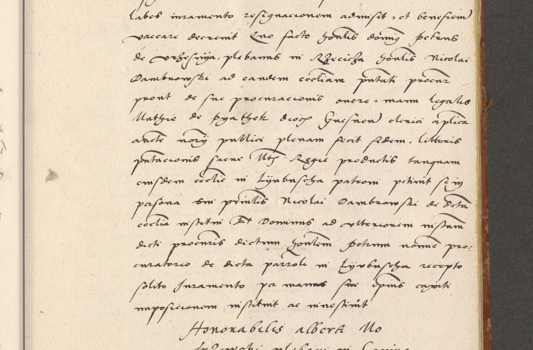 Zdjęcie nr 86 dla obiektu archiwalnego: Acta actorum coram R. D. Petro de Gamratis, archiepiscopo Gnesnensi et episcopo Cracoviensi, Legato nato ac Regni Poloniae primate ad annum 1543 - praesidente tunc Suae Rever. Paternitatis curiae cancellario R. D. Bartholomaeo Gantkowski, Posnaniensi et curiae nostrae cancellario.
