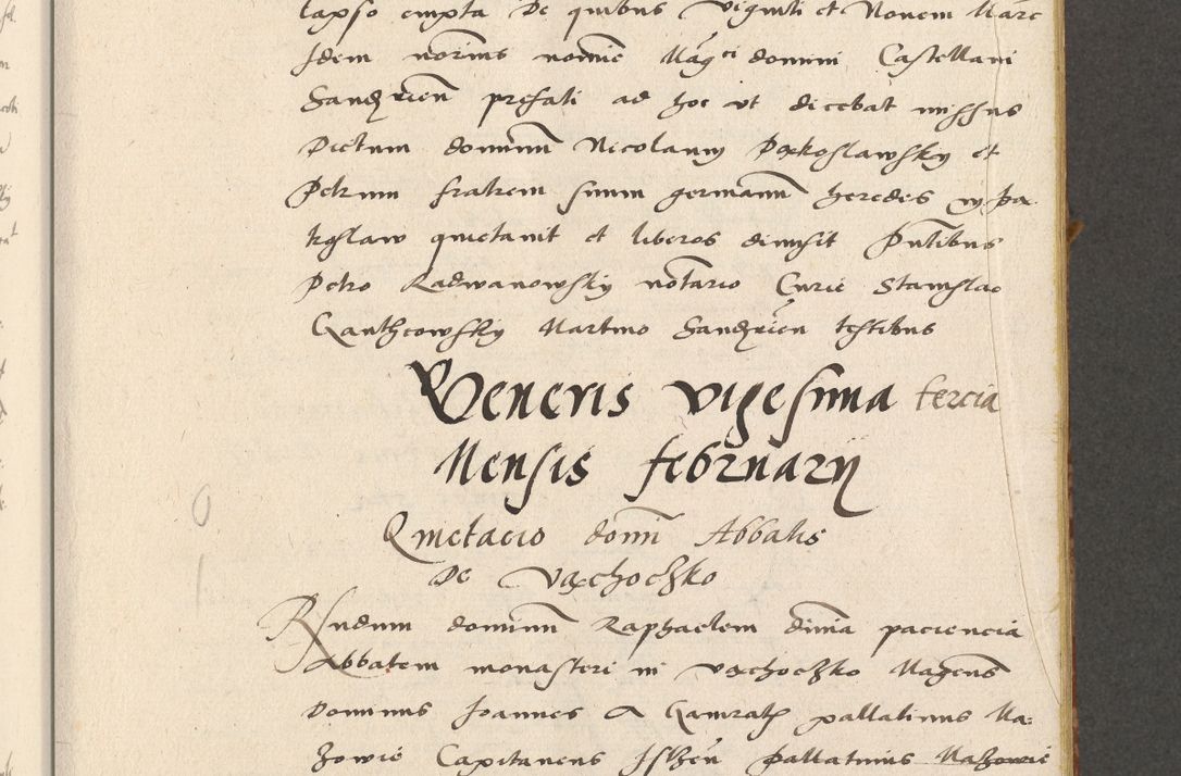 Zdjęcie nr 76 dla obiektu archiwalnego: Acta actorum coram R. D. Petro de Gamratis, archiepiscopo Gnesnensi et episcopo Cracoviensi, Legato nato ac Regni Poloniae primate ad annum 1543 - praesidente tunc Suae Rever. Paternitatis curiae cancellario R. D. Bartholomaeo Gantkowski, Posnaniensi et curiae nostrae cancellario.