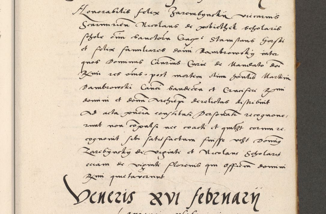 Zdjęcie nr 62 dla obiektu archiwalnego: Acta actorum coram R. D. Petro de Gamratis, archiepiscopo Gnesnensi et episcopo Cracoviensi, Legato nato ac Regni Poloniae primate ad annum 1543 - praesidente tunc Suae Rever. Paternitatis curiae cancellario R. D. Bartholomaeo Gantkowski, Posnaniensi et curiae nostrae cancellario.