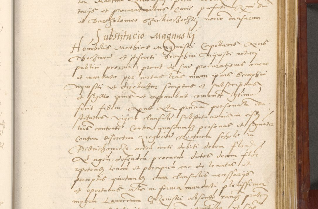 Zdjęcie nr 394 dla obiektu archiwalnego: Acta actorum coram R. D. Petro de Gamratis, archiepiscopo Gnesnensi et episcopo Cracoviensi, Legato nato et Regni Poloniar primate ad a. D. 1544 et 1545 acticatorum - praesidente tunc Suae Rev. Paternitatis curiae cancellario R. D. Bertholomaeo Gantkowski, archidiacono Cracoviensi, Gnesnensi et Posnaniensi canonico.