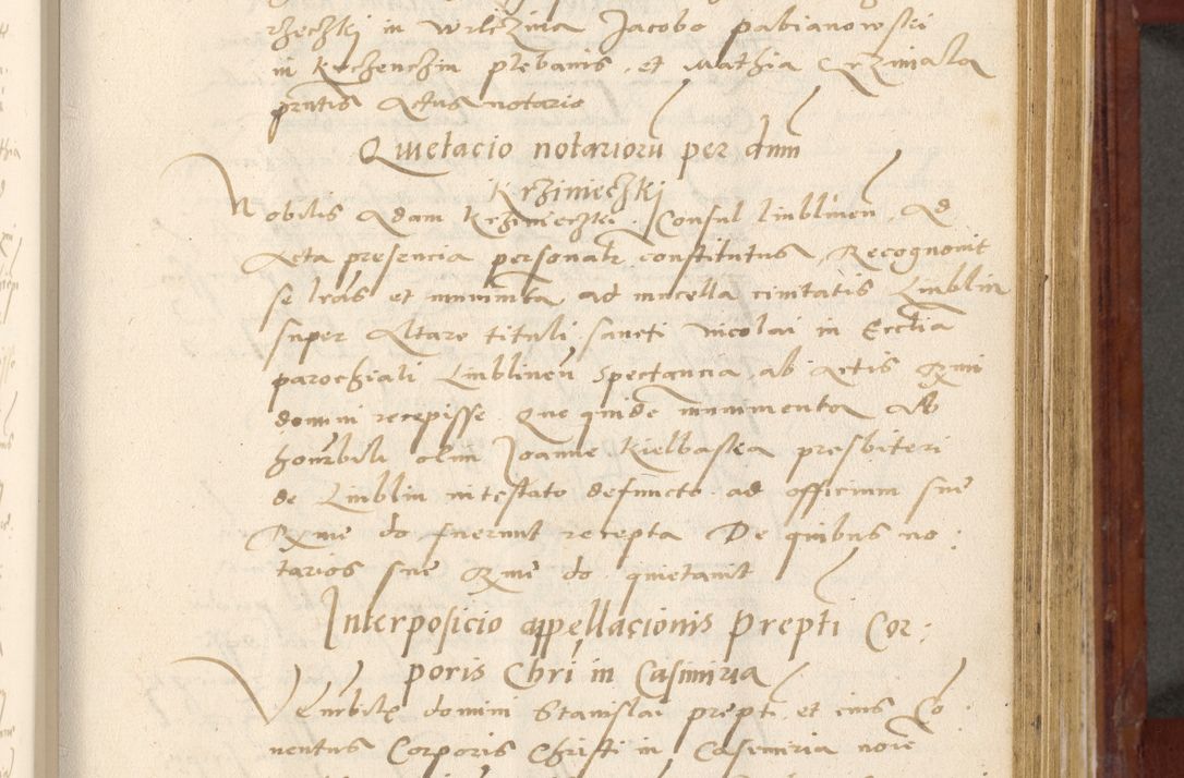 Zdjęcie nr 390 dla obiektu archiwalnego: Acta actorum coram R. D. Petro de Gamratis, archiepiscopo Gnesnensi et episcopo Cracoviensi, Legato nato et Regni Poloniar primate ad a. D. 1544 et 1545 acticatorum - praesidente tunc Suae Rev. Paternitatis curiae cancellario R. D. Bertholomaeo Gantkowski, archidiacono Cracoviensi, Gnesnensi et Posnaniensi canonico.