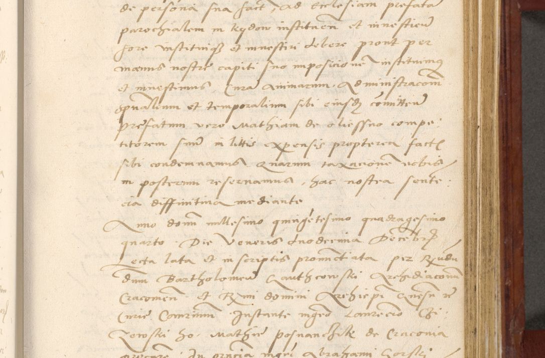 Zdjęcie nr 384 dla obiektu archiwalnego: Acta actorum coram R. D. Petro de Gamratis, archiepiscopo Gnesnensi et episcopo Cracoviensi, Legato nato et Regni Poloniar primate ad a. D. 1544 et 1545 acticatorum - praesidente tunc Suae Rev. Paternitatis curiae cancellario R. D. Bertholomaeo Gantkowski, archidiacono Cracoviensi, Gnesnensi et Posnaniensi canonico.