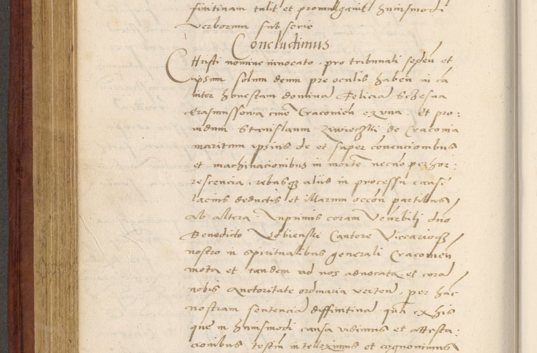 Zdjęcie nr 385 dla obiektu archiwalnego: Acta actorum coram R. D. Petro de Gamratis, archiepiscopo Gnesnensi et episcopo Cracoviensi, Legato nato et Regni Poloniar primate ad a. D. 1544 et 1545 acticatorum - praesidente tunc Suae Rev. Paternitatis curiae cancellario R. D. Bertholomaeo Gantkowski, archidiacono Cracoviensi, Gnesnensi et Posnaniensi canonico.