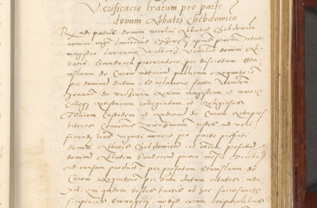 Zdjęcie nr 380 dla obiektu archiwalnego: Acta actorum coram R. D. Petro de Gamratis, archiepiscopo Gnesnensi et episcopo Cracoviensi, Legato nato et Regni Poloniar primate ad a. D. 1544 et 1545 acticatorum - praesidente tunc Suae Rev. Paternitatis curiae cancellario R. D. Bertholomaeo Gantkowski, archidiacono Cracoviensi, Gnesnensi et Posnaniensi canonico.
