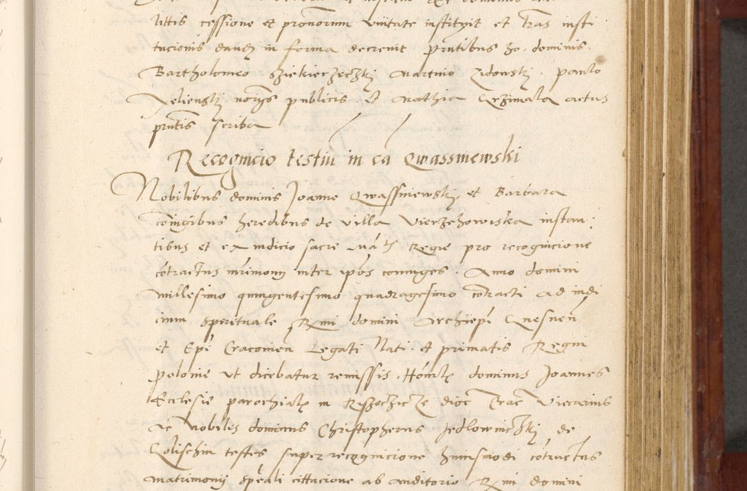 Zdjęcie nr 306 dla obiektu archiwalnego: Acta actorum coram R. D. Petro de Gamratis, archiepiscopo Gnesnensi et episcopo Cracoviensi, Legato nato et Regni Poloniar primate ad a. D. 1544 et 1545 acticatorum - praesidente tunc Suae Rev. Paternitatis curiae cancellario R. D. Bertholomaeo Gantkowski, archidiacono Cracoviensi, Gnesnensi et Posnaniensi canonico.
