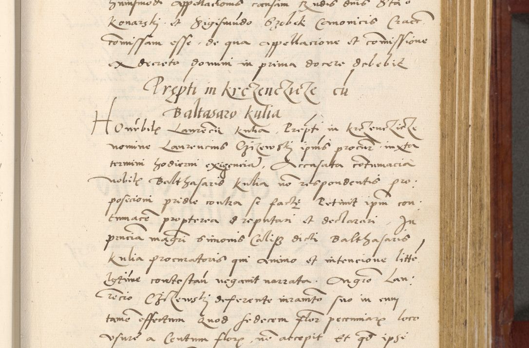 Zdjęcie nr 282 dla obiektu archiwalnego: Acta actorum coram R. D. Petro de Gamratis, archiepiscopo Gnesnensi et episcopo Cracoviensi, Legato nato et Regni Poloniar primate ad a. D. 1544 et 1545 acticatorum - praesidente tunc Suae Rev. Paternitatis curiae cancellario R. D. Bertholomaeo Gantkowski, archidiacono Cracoviensi, Gnesnensi et Posnaniensi canonico.