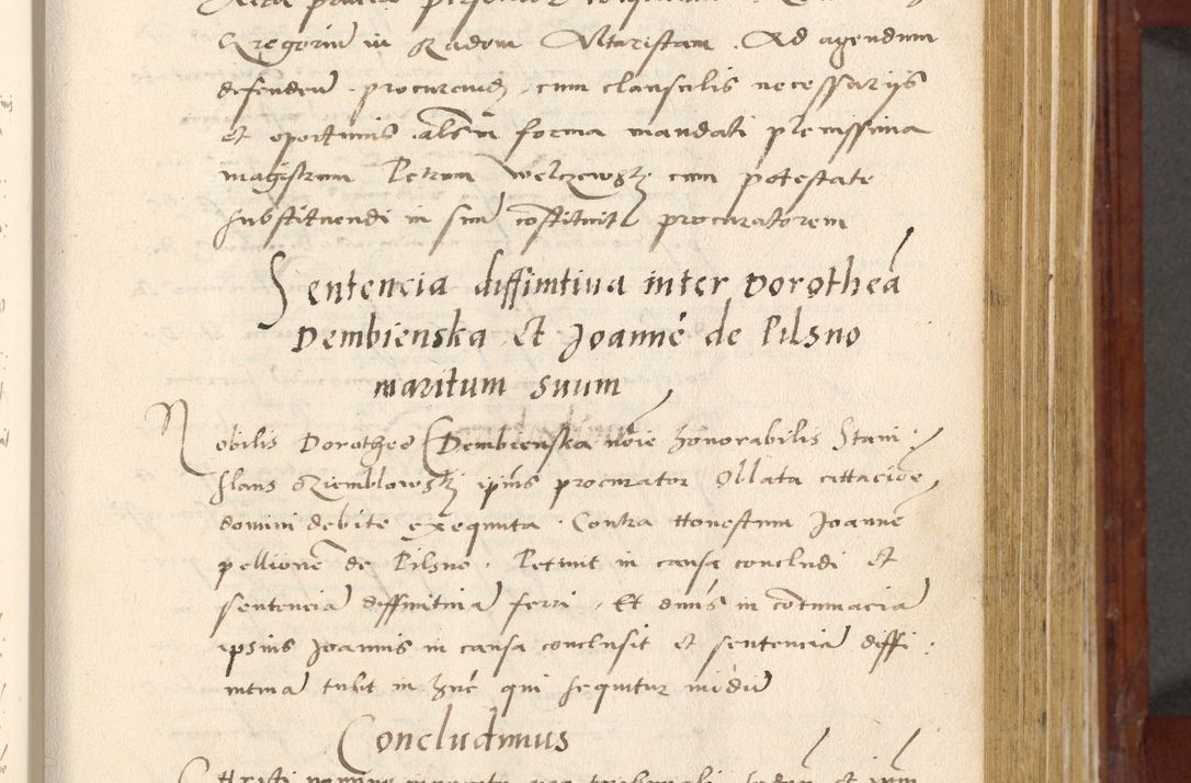 Zdjęcie nr 260 dla obiektu archiwalnego: Acta actorum coram R. D. Petro de Gamratis, archiepiscopo Gnesnensi et episcopo Cracoviensi, Legato nato et Regni Poloniar primate ad a. D. 1544 et 1545 acticatorum - praesidente tunc Suae Rev. Paternitatis curiae cancellario R. D. Bertholomaeo Gantkowski, archidiacono Cracoviensi, Gnesnensi et Posnaniensi canonico.