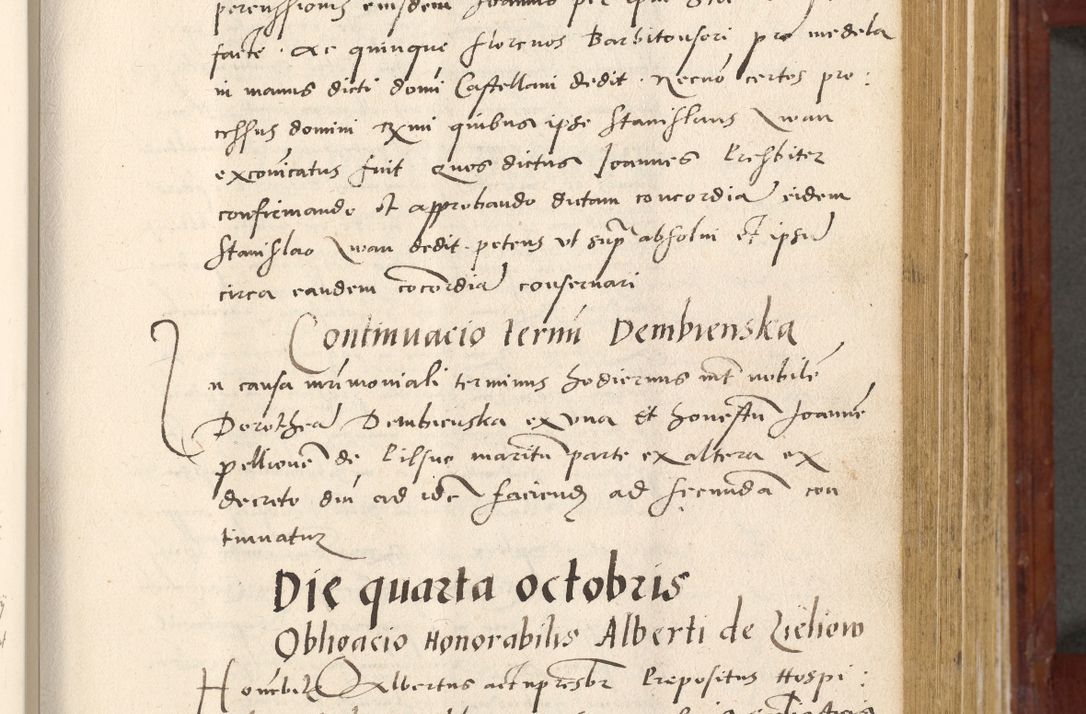 Zdjęcie nr 240 dla obiektu archiwalnego: Acta actorum coram R. D. Petro de Gamratis, archiepiscopo Gnesnensi et episcopo Cracoviensi, Legato nato et Regni Poloniar primate ad a. D. 1544 et 1545 acticatorum - praesidente tunc Suae Rev. Paternitatis curiae cancellario R. D. Bertholomaeo Gantkowski, archidiacono Cracoviensi, Gnesnensi et Posnaniensi canonico.