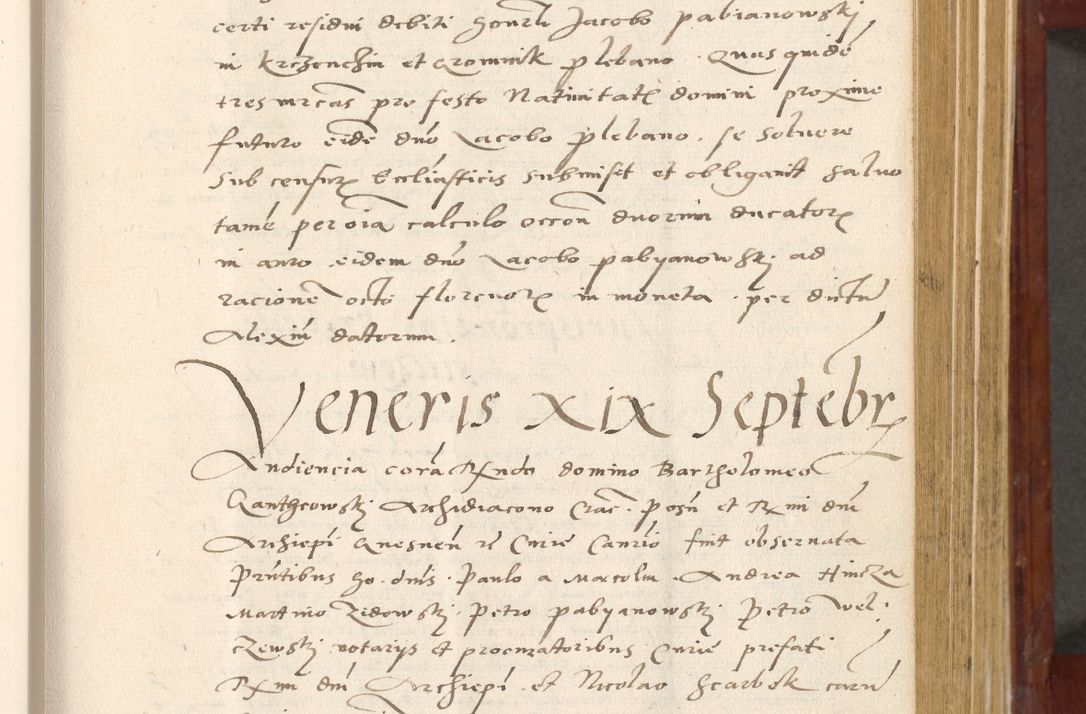Zdjęcie nr 202 dla obiektu archiwalnego: Acta actorum coram R. D. Petro de Gamratis, archiepiscopo Gnesnensi et episcopo Cracoviensi, Legato nato et Regni Poloniar primate ad a. D. 1544 et 1545 acticatorum - praesidente tunc Suae Rev. Paternitatis curiae cancellario R. D. Bertholomaeo Gantkowski, archidiacono Cracoviensi, Gnesnensi et Posnaniensi canonico.