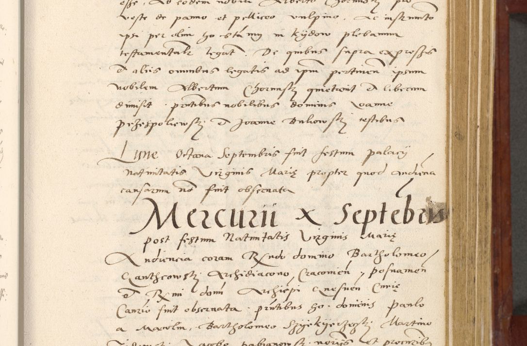 Zdjęcie nr 164 dla obiektu archiwalnego: Acta actorum coram R. D. Petro de Gamratis, archiepiscopo Gnesnensi et episcopo Cracoviensi, Legato nato et Regni Poloniar primate ad a. D. 1544 et 1545 acticatorum - praesidente tunc Suae Rev. Paternitatis curiae cancellario R. D. Bertholomaeo Gantkowski, archidiacono Cracoviensi, Gnesnensi et Posnaniensi canonico.
