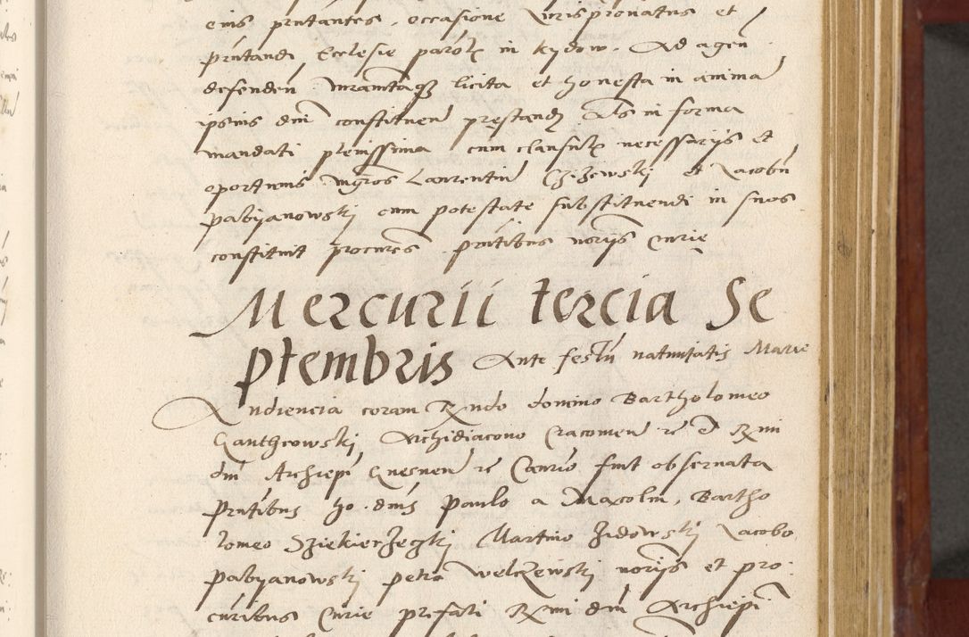 Zdjęcie nr 148 dla obiektu archiwalnego: Acta actorum coram R. D. Petro de Gamratis, archiepiscopo Gnesnensi et episcopo Cracoviensi, Legato nato et Regni Poloniar primate ad a. D. 1544 et 1545 acticatorum - praesidente tunc Suae Rev. Paternitatis curiae cancellario R. D. Bertholomaeo Gantkowski, archidiacono Cracoviensi, Gnesnensi et Posnaniensi canonico.