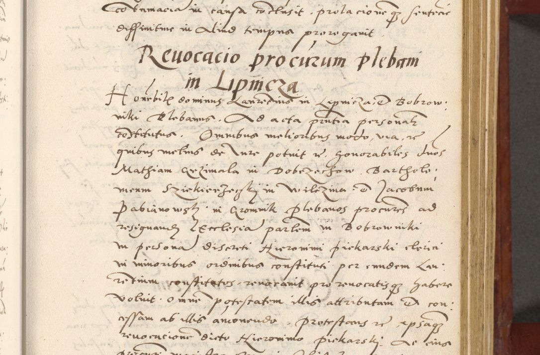 Zdjęcie nr 98 dla obiektu archiwalnego: Acta actorum coram R. D. Petro de Gamratis, archiepiscopo Gnesnensi et episcopo Cracoviensi, Legato nato et Regni Poloniar primate ad a. D. 1544 et 1545 acticatorum - praesidente tunc Suae Rev. Paternitatis curiae cancellario R. D. Bertholomaeo Gantkowski, archidiacono Cracoviensi, Gnesnensi et Posnaniensi canonico.