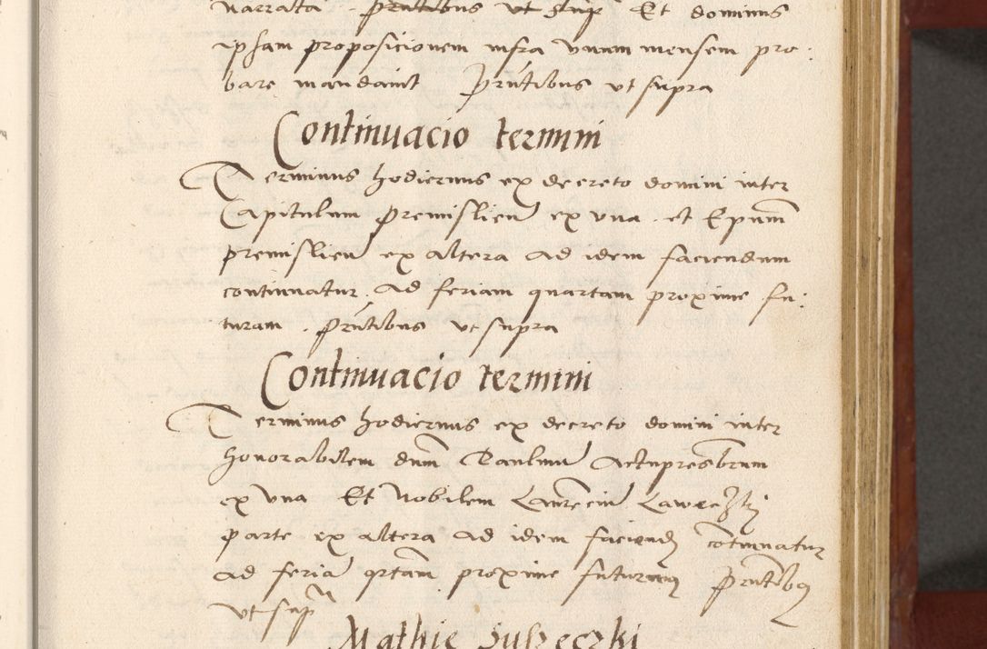 Zdjęcie nr 60 dla obiektu archiwalnego: Acta actorum coram R. D. Petro de Gamratis, archiepiscopo Gnesnensi et episcopo Cracoviensi, Legato nato et Regni Poloniar primate ad a. D. 1544 et 1545 acticatorum - praesidente tunc Suae Rev. Paternitatis curiae cancellario R. D. Bertholomaeo Gantkowski, archidiacono Cracoviensi, Gnesnensi et Posnaniensi canonico.