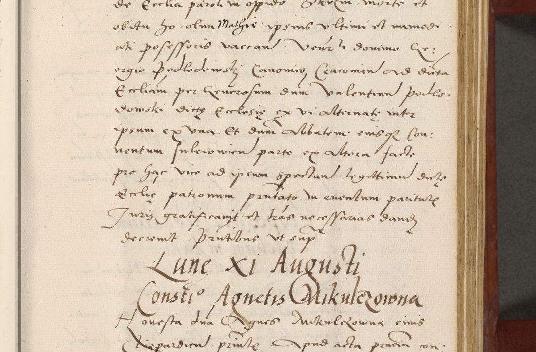 Zdjęcie nr 58 dla obiektu archiwalnego: Acta actorum coram R. D. Petro de Gamratis, archiepiscopo Gnesnensi et episcopo Cracoviensi, Legato nato et Regni Poloniar primate ad a. D. 1544 et 1545 acticatorum - praesidente tunc Suae Rev. Paternitatis curiae cancellario R. D. Bertholomaeo Gantkowski, archidiacono Cracoviensi, Gnesnensi et Posnaniensi canonico.