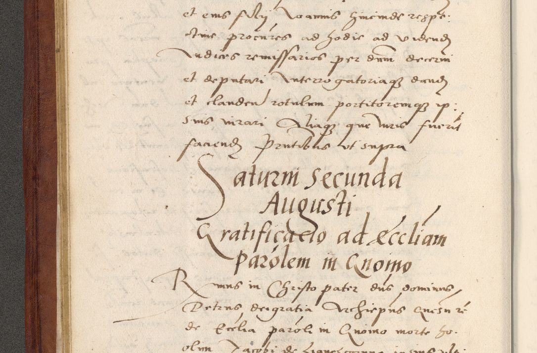Zdjęcie nr 41 dla obiektu archiwalnego: Acta actorum coram R. D. Petro de Gamratis, archiepiscopo Gnesnensi et episcopo Cracoviensi, Legato nato et Regni Poloniar primate ad a. D. 1544 et 1545 acticatorum - praesidente tunc Suae Rev. Paternitatis curiae cancellario R. D. Bertholomaeo Gantkowski, archidiacono Cracoviensi, Gnesnensi et Posnaniensi canonico.