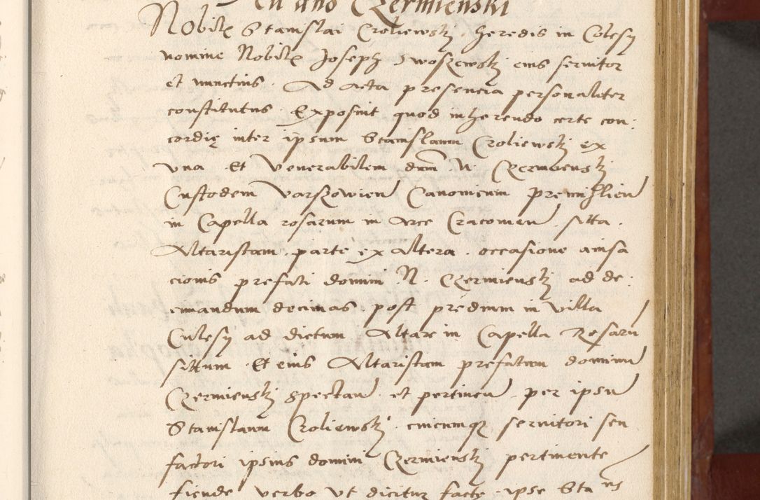 Zdjęcie nr 38 dla obiektu archiwalnego: Acta actorum coram R. D. Petro de Gamratis, archiepiscopo Gnesnensi et episcopo Cracoviensi, Legato nato et Regni Poloniar primate ad a. D. 1544 et 1545 acticatorum - praesidente tunc Suae Rev. Paternitatis curiae cancellario R. D. Bertholomaeo Gantkowski, archidiacono Cracoviensi, Gnesnensi et Posnaniensi canonico.