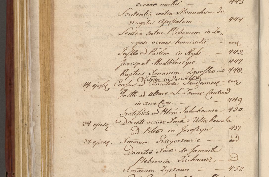 Zdjęcie nr 963 dla obiektu archiwalnego: Acta actorum coram R. D. Petro de Gamratis, archiepiscopo Gnesnensi et episcopo Cracoviensi, Legato nato et Regni Poloniar primate ad a. D. 1544 et 1545 acticatorum - praesidente tunc Suae Rev. Paternitatis curiae cancellario R. D. Bertholomaeo Gantkowski, archidiacono Cracoviensi, Gnesnensi et Posnaniensi canonico.