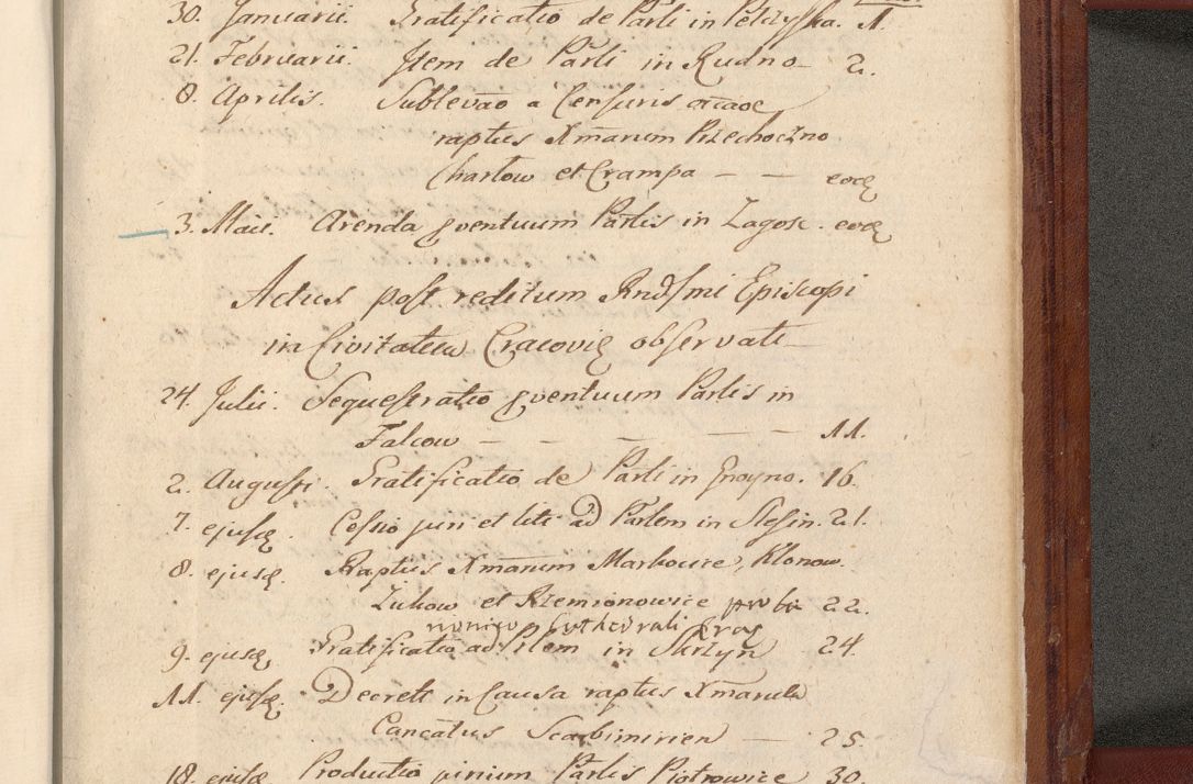 Zdjęcie nr 950 dla obiektu archiwalnego: Acta actorum coram R. D. Petro de Gamratis, archiepiscopo Gnesnensi et episcopo Cracoviensi, Legato nato et Regni Poloniar primate ad a. D. 1544 et 1545 acticatorum - praesidente tunc Suae Rev. Paternitatis curiae cancellario R. D. Bertholomaeo Gantkowski, archidiacono Cracoviensi, Gnesnensi et Posnaniensi canonico.