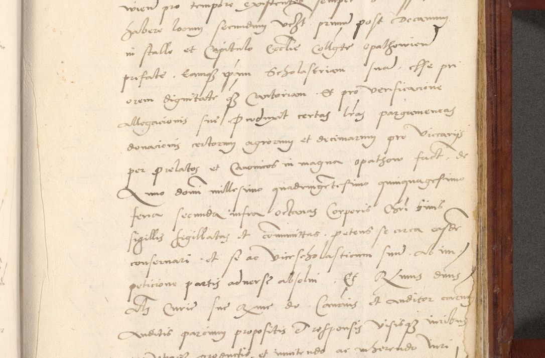 Zdjęcie nr 702 dla obiektu archiwalnego: Acta actorum coram R. D. Petro de Gamratis, archiepiscopo Gnesnensi et episcopo Cracoviensi, Legato nato et Regni Poloniar primate ad a. D. 1544 et 1545 acticatorum - praesidente tunc Suae Rev. Paternitatis curiae cancellario R. D. Bertholomaeo Gantkowski, archidiacono Cracoviensi, Gnesnensi et Posnaniensi canonico.