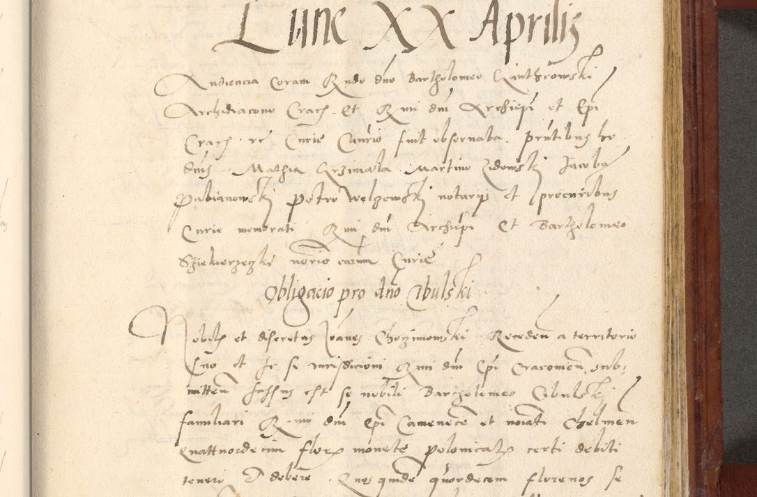 Zdjęcie nr 666 dla obiektu archiwalnego: Acta actorum coram R. D. Petro de Gamratis, archiepiscopo Gnesnensi et episcopo Cracoviensi, Legato nato et Regni Poloniar primate ad a. D. 1544 et 1545 acticatorum - praesidente tunc Suae Rev. Paternitatis curiae cancellario R. D. Bertholomaeo Gantkowski, archidiacono Cracoviensi, Gnesnensi et Posnaniensi canonico.